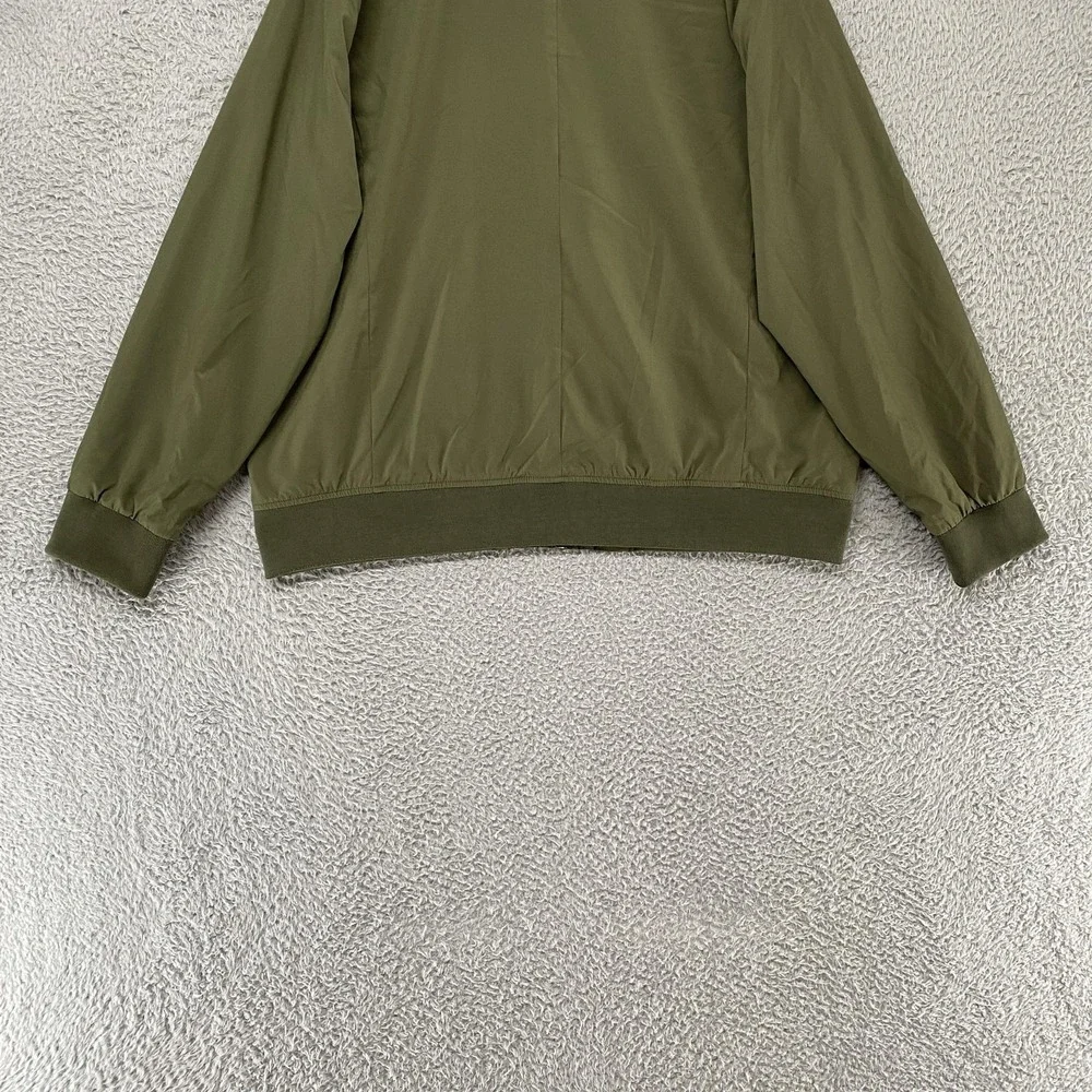 Banana Republic Bomber Jacket Mens XL Olive Army Green Full Zip Up Lightweight